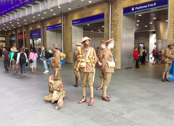 Images taken at King's Cross as part of the 14 - 18 NOW commemoration of the Battle of the Somme.  Many thanks to Emily Watts @EmilyPrevCons for allowing us to use her pictures of the event.