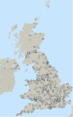 Map of 2008-09 national-regional museum partnerships