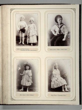  A page from the fancy dress photo album