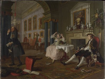 William Hogarth, Marriage-a-la-Mode II, The Tete a Tete, about 1743. Courtesy of the National Gallery.