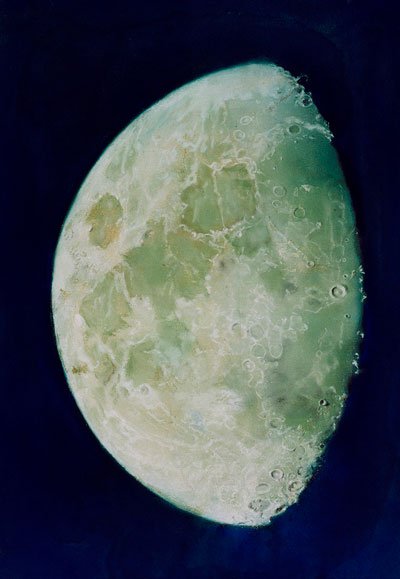 Framed pastel drawing entitled 'The Moon' by John Russell circa 1787 c. The National Maritime Museum, London